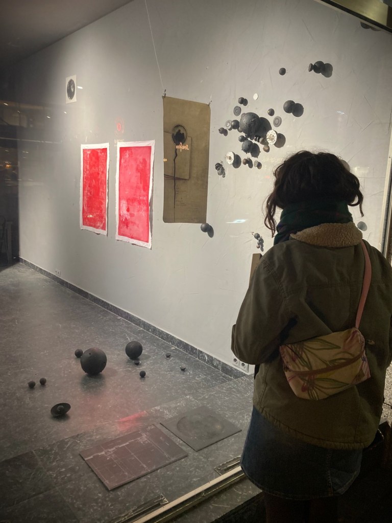 Aftermath Safety - street-view exhibition perspective Roxana Donaldson, solo show Calea Victoriei 91-93, Bucharest, 2025