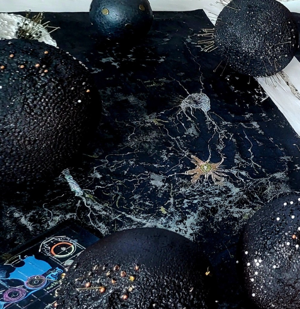 Tactile Extension VI - macro erosion textures Roxana Donaldson, textured assemblage, 2025