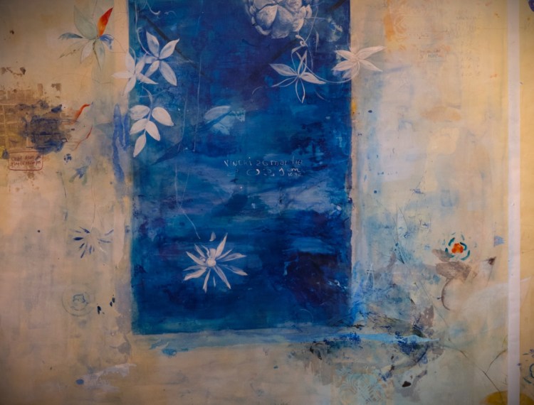 Roxana Donaldson - Fragmentum V - delicate organic study Roxana Donaldson, painting fine art, 1.5x10m-mixed-media-paper, 2021