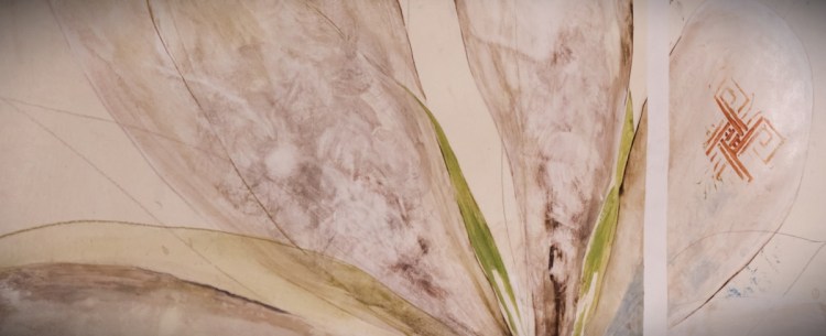 Roxana Donaldson - Fragmentum IX - linear wave composition Roxana Donaldson, painting fine art, 1.5x10m-mixed-media-paper, 2021