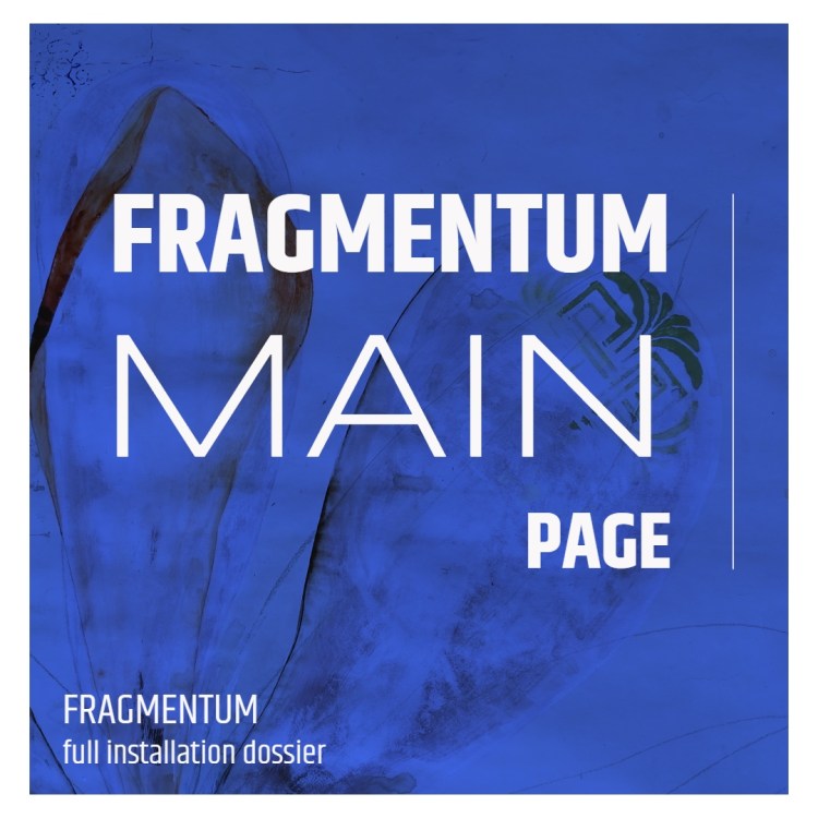 Fragmentum Main Page - layered vegetal composition Roxana Donaldson, mixed media on paper 1.5x10m, 2021.