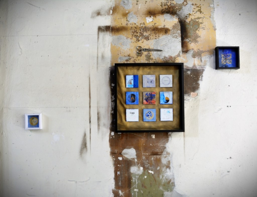 here they lived - The Wall - stratigraphic memory wall Roxana Donaldson, installation of multiple modular units, 2023